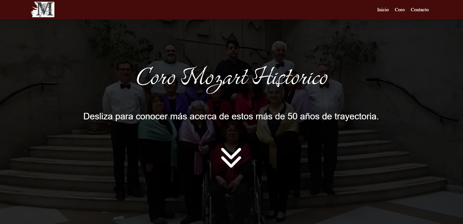 Página web coro Mozart Historico