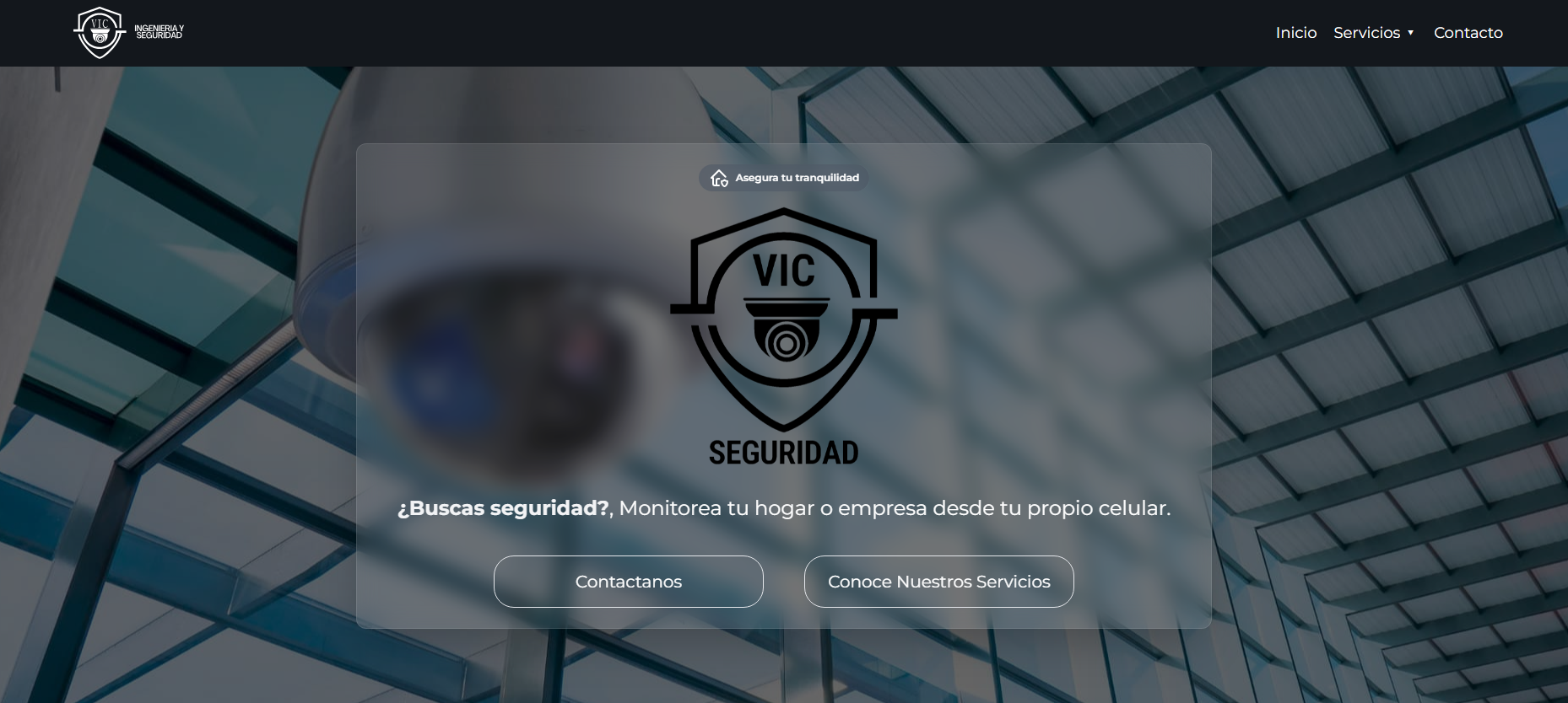 Sitio web VIC Ingeniería y Seguridad SpA